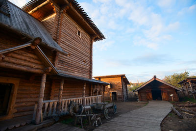 Traditional russian wooden architecture is preserved in staraya russa, russia