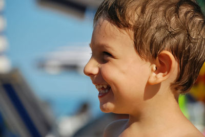 Portrait of boy looking at camera