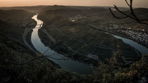 High angle view of landscape