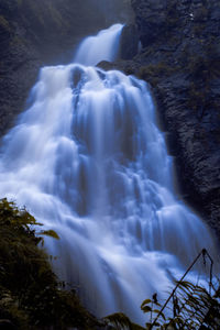 Scenic view of waterfall