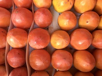 Full frame shot of oranges for sale in market