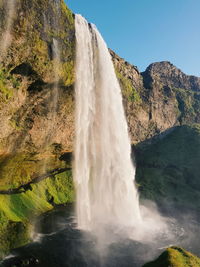 Scenic view of waterfall