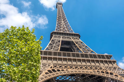 Low angle view of eiffel tower