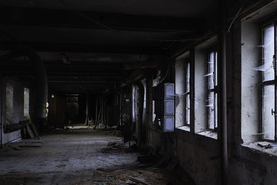 Interior of abandoned building