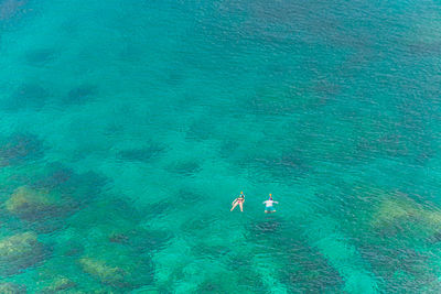 High angle view of sea