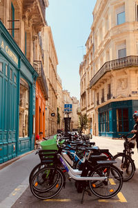 Low angle view of city street