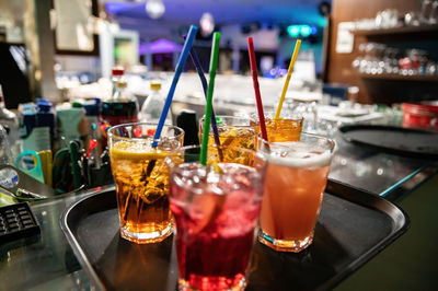 Close-up of drink on table