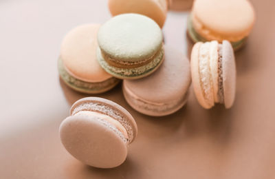 Close-up of macaroons