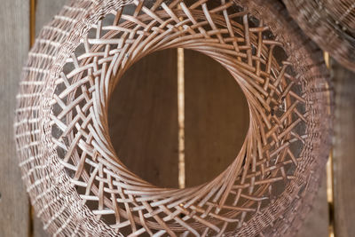 Close-up of wicker decoration