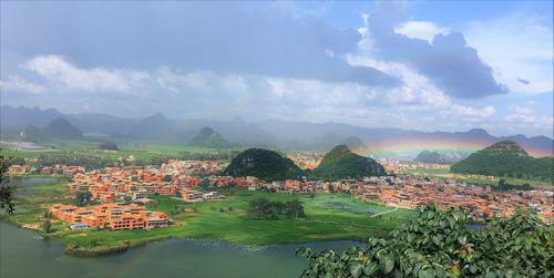 Scenic view of landscape against sky