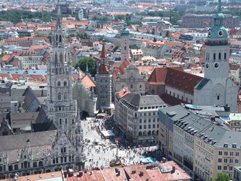 High angle view of cityscape