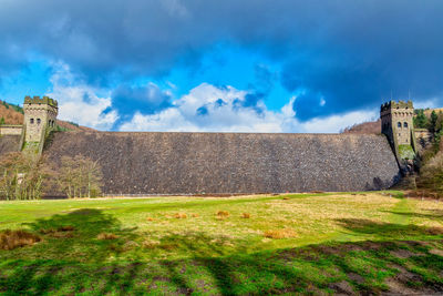 View of fort against cloudy sky