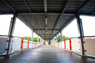 View of empty bridge