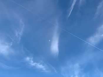 Low angle view of vapor trail in sky