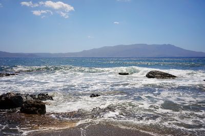 Scenic view of sea against sky