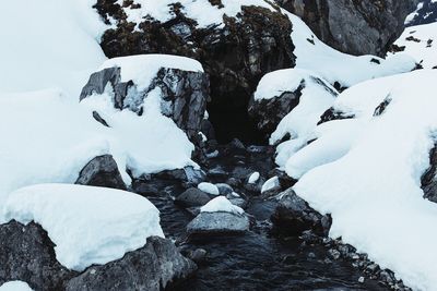 River flowing through rocks