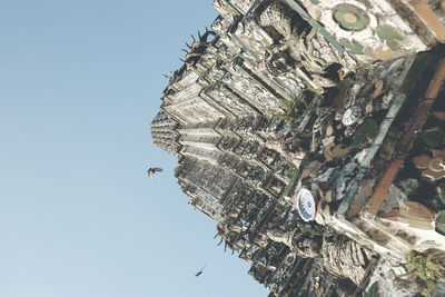 Low angle view of mountain against clear sky