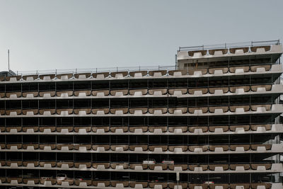 Low angle view of building against clear sky