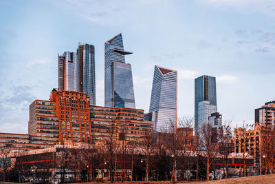 Low angle view of buildings against sky