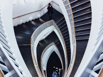 High angle view of staircase at museum of contemporary art