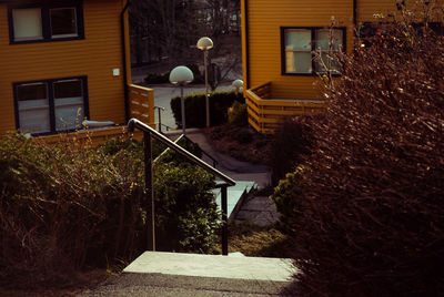 Entrance of house at night