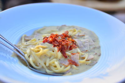 Close-up of meal served in bowl