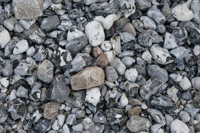 High angle view of stones