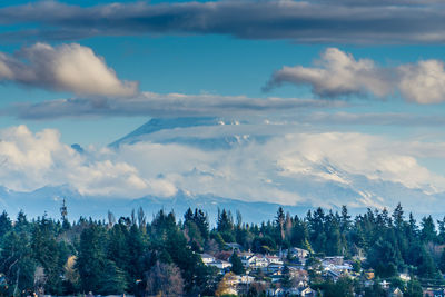 Panoramic view of townscape against sky