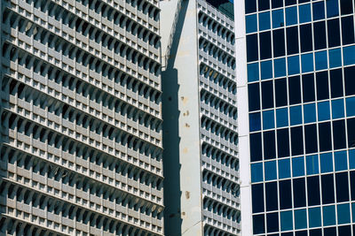 Low angle view of modern building in city