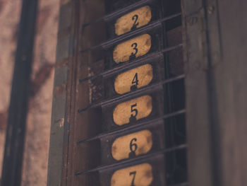 Full frame shot of window on wall