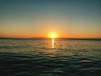 View of sea at sunset