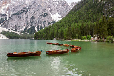 Scenic view of lake against mountains