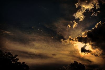 Low angle view of cloudy sky