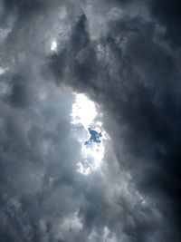 Low angle view of cloudy sky