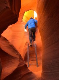 Man standing on cliff