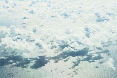 Aerial view of clouds over landscape