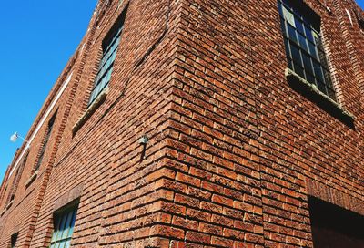 Low angle view of building on sunny day