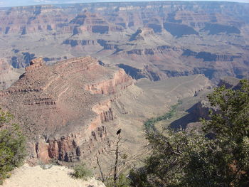 High angle view of rock formations