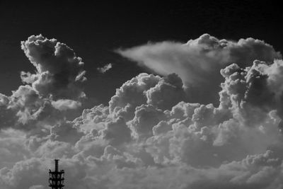 Low angle view of cloudy sky