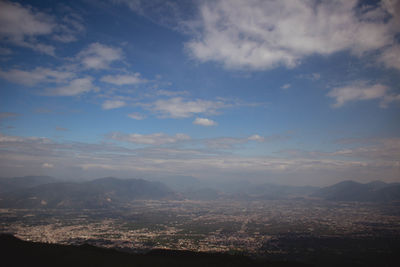 Aerial view of landscape against sky