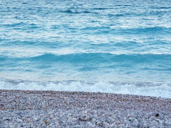 Waves rushing towards shore