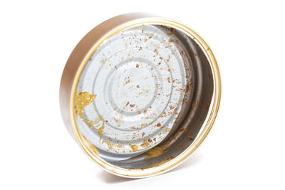 High angle view of food on white background