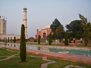 View of temple against clear sky