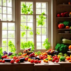 High angle view of fruits for sale