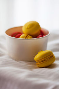 Close-up of fruit in bowl on table