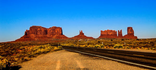 Road passing through a desert