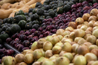 Full frame shot of fruits for sale at market stall