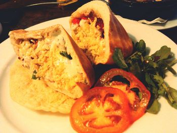 Close-up of served food