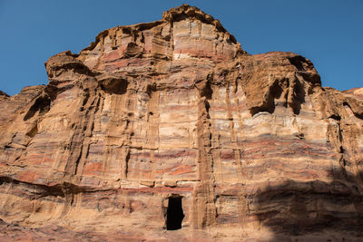 Scenic view of rocky formations at desert