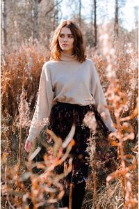 Portrait of woman in forest